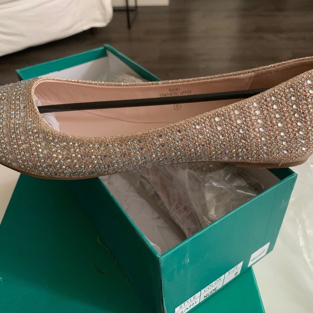 Lauren Lorraine Crystal Embellished Flats
